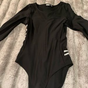 Puma logo bodysuit in black